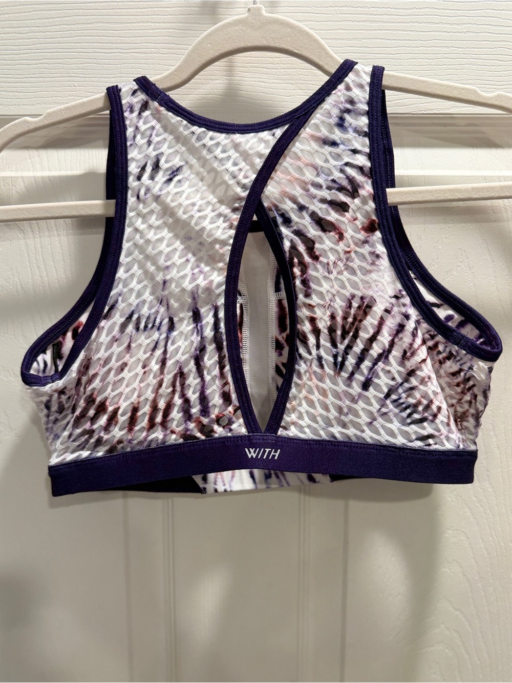 Peloton x WITH Tie-Dye Sports Bra | Medium | Removable Pads | Mesh Racerback - Picture 5 of 8